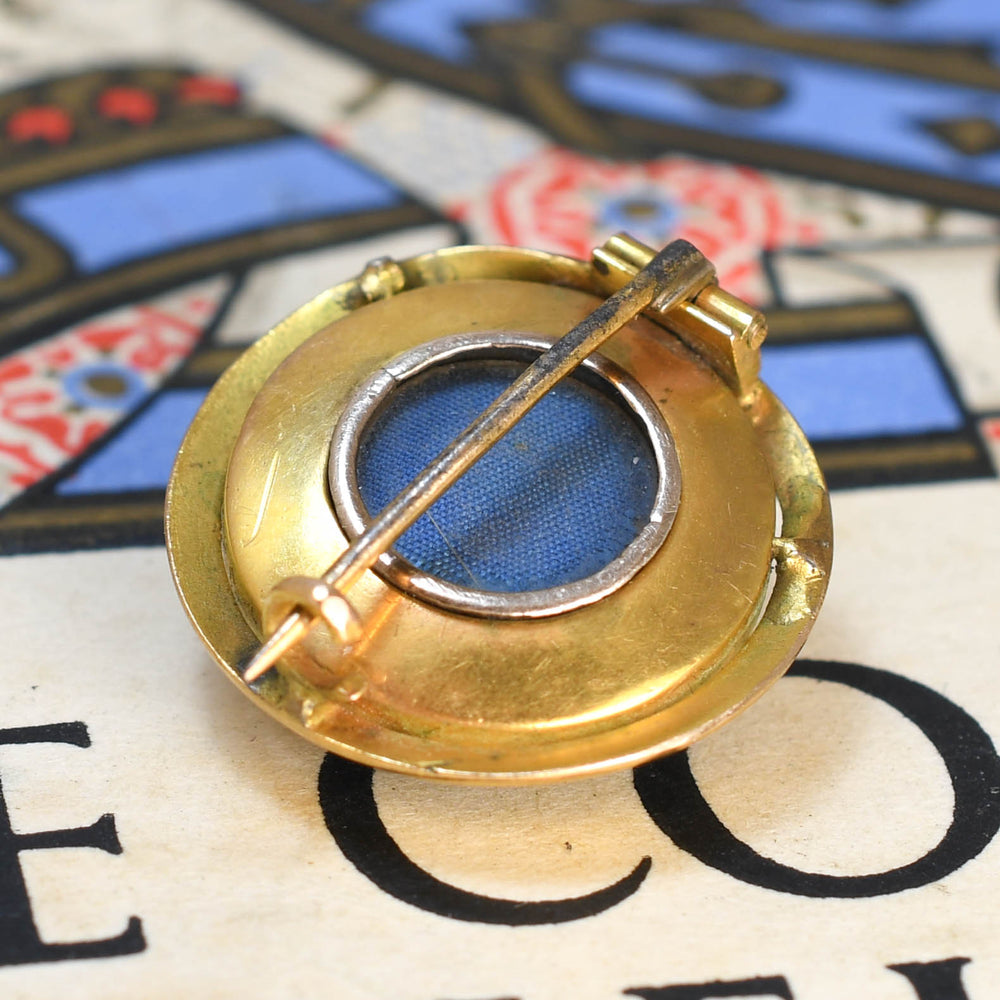 Victorian Garnet Cabochon Snake Locket Brooch