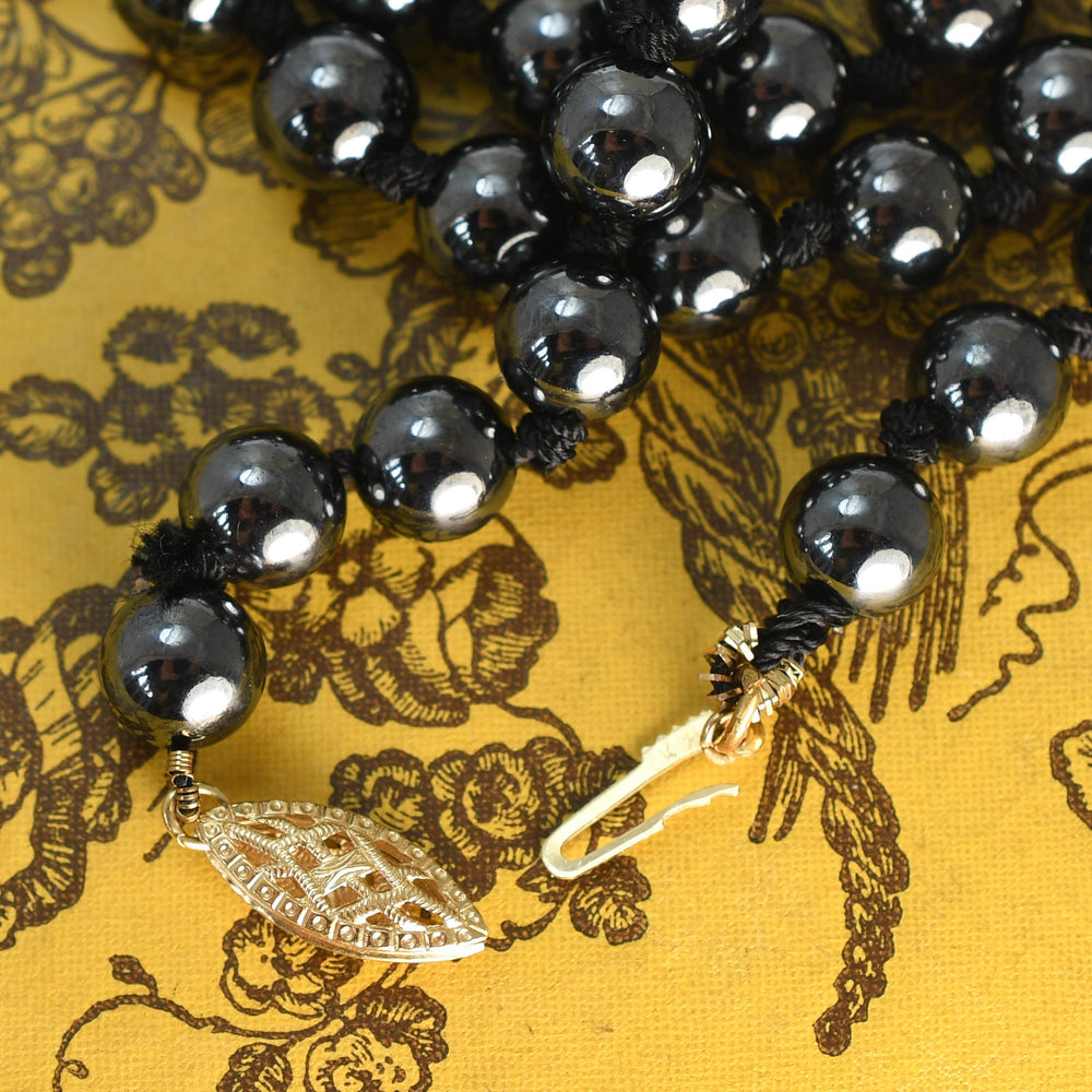 Vintage Hematite Bead Necklace