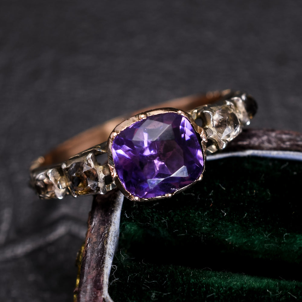 Georgian Paste Gemstone Solitaire Ring