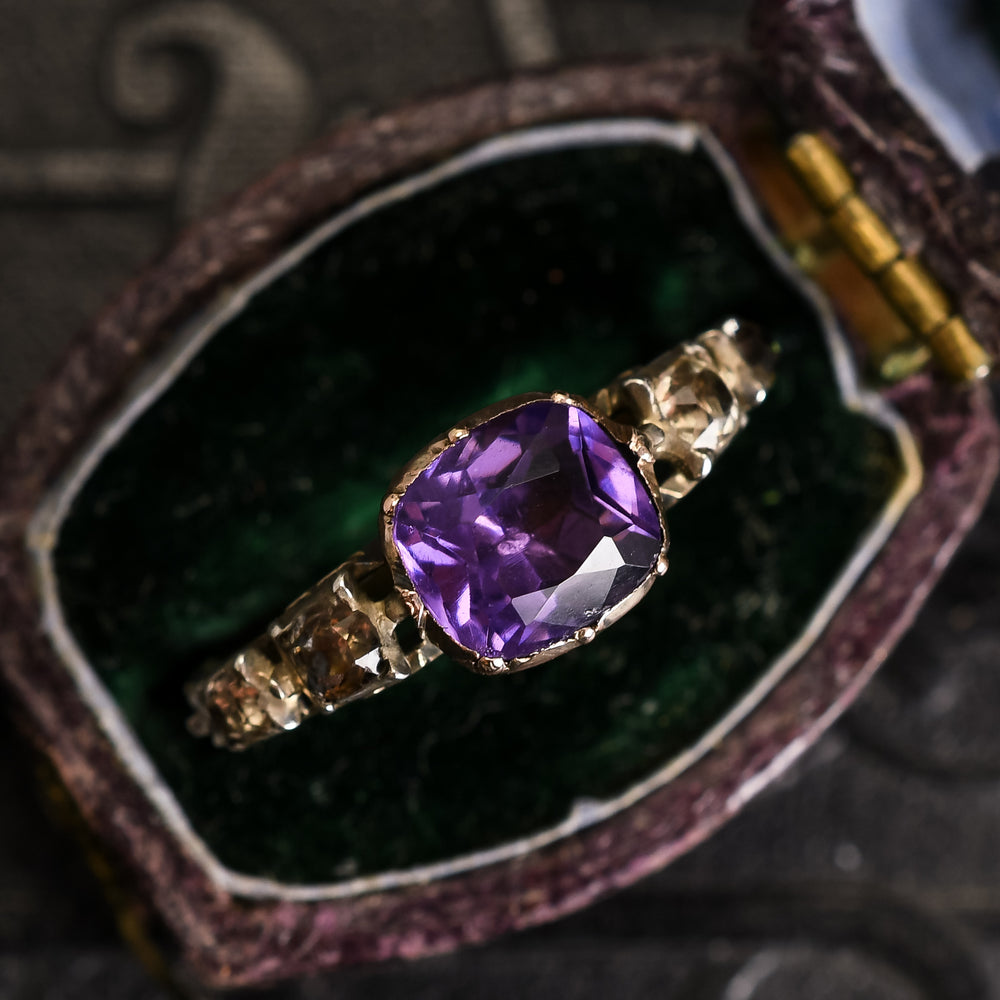 Georgian Paste Gemstone Solitaire Ring