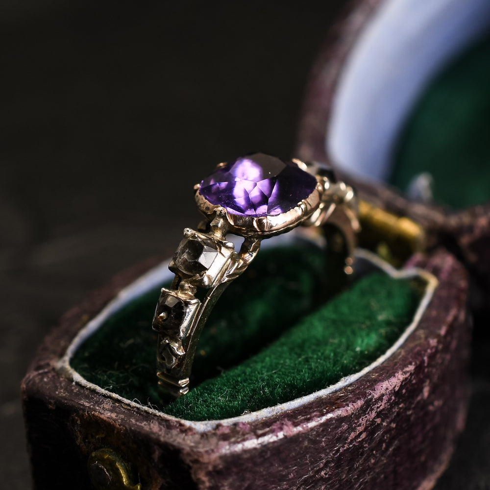 Georgian Paste Gemstone Solitaire Ring