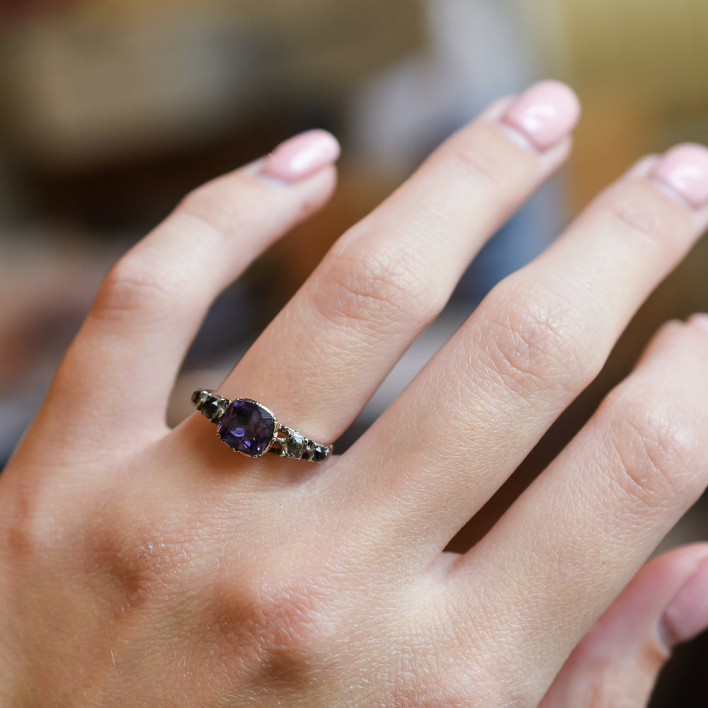 Georgian Paste Gemstone Solitaire Ring