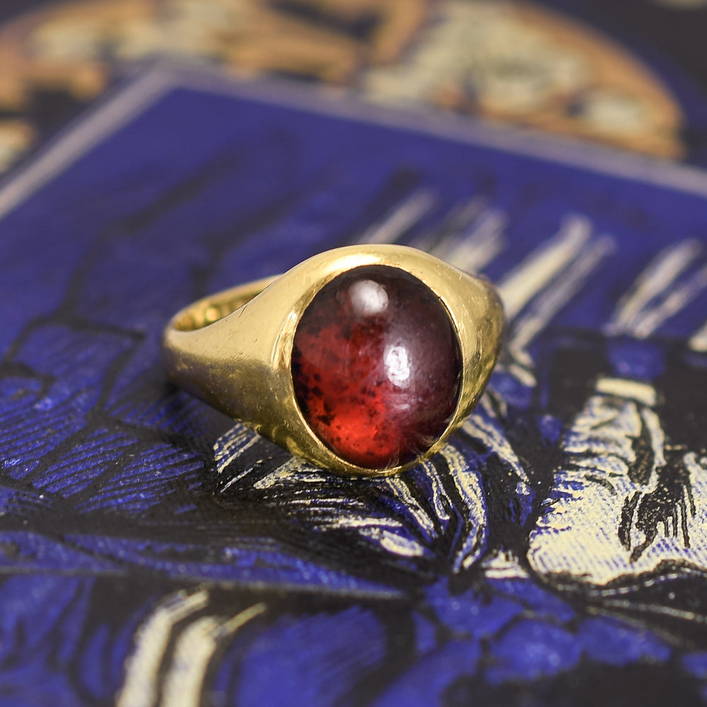Victorian Garnet Cabochon Ring