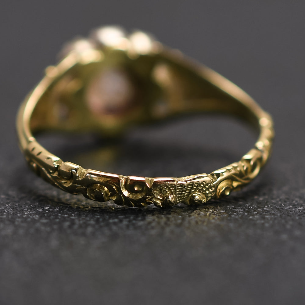 Georgian Diamond Flower Cluster Ring