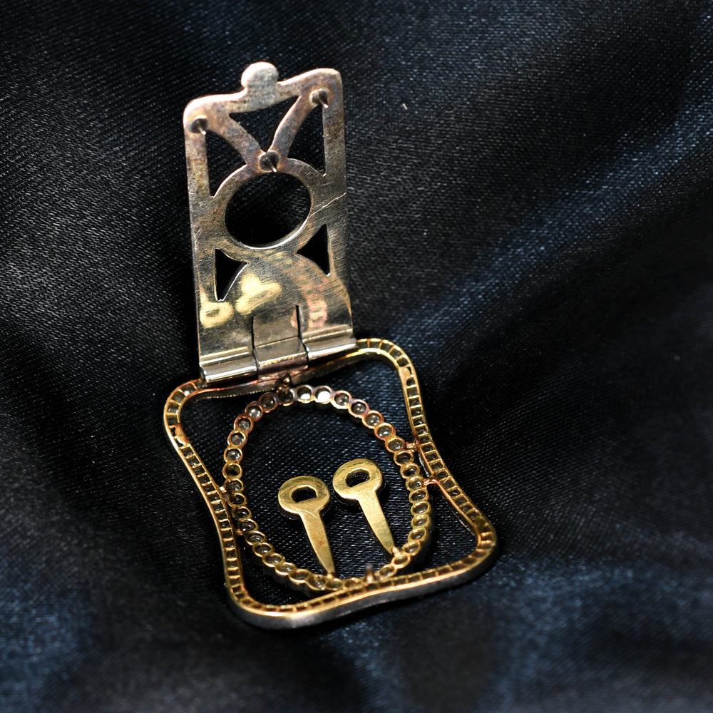 Edwardian Diamond Millegrain Buckle Brooch