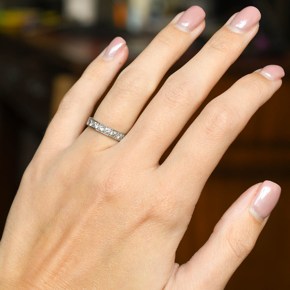 Art Deco 2ct Diamond Platinum Eternity Ring