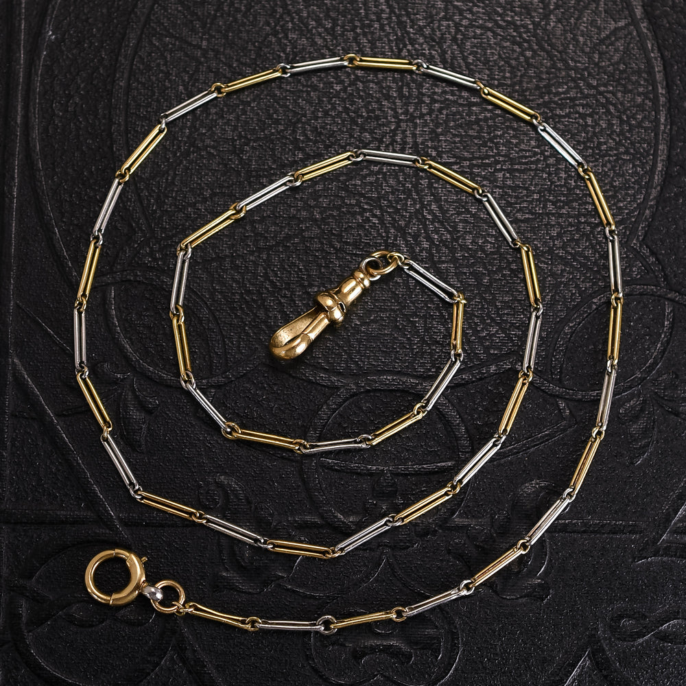 Edwardian Bi-Metal Trombone Link Chain
