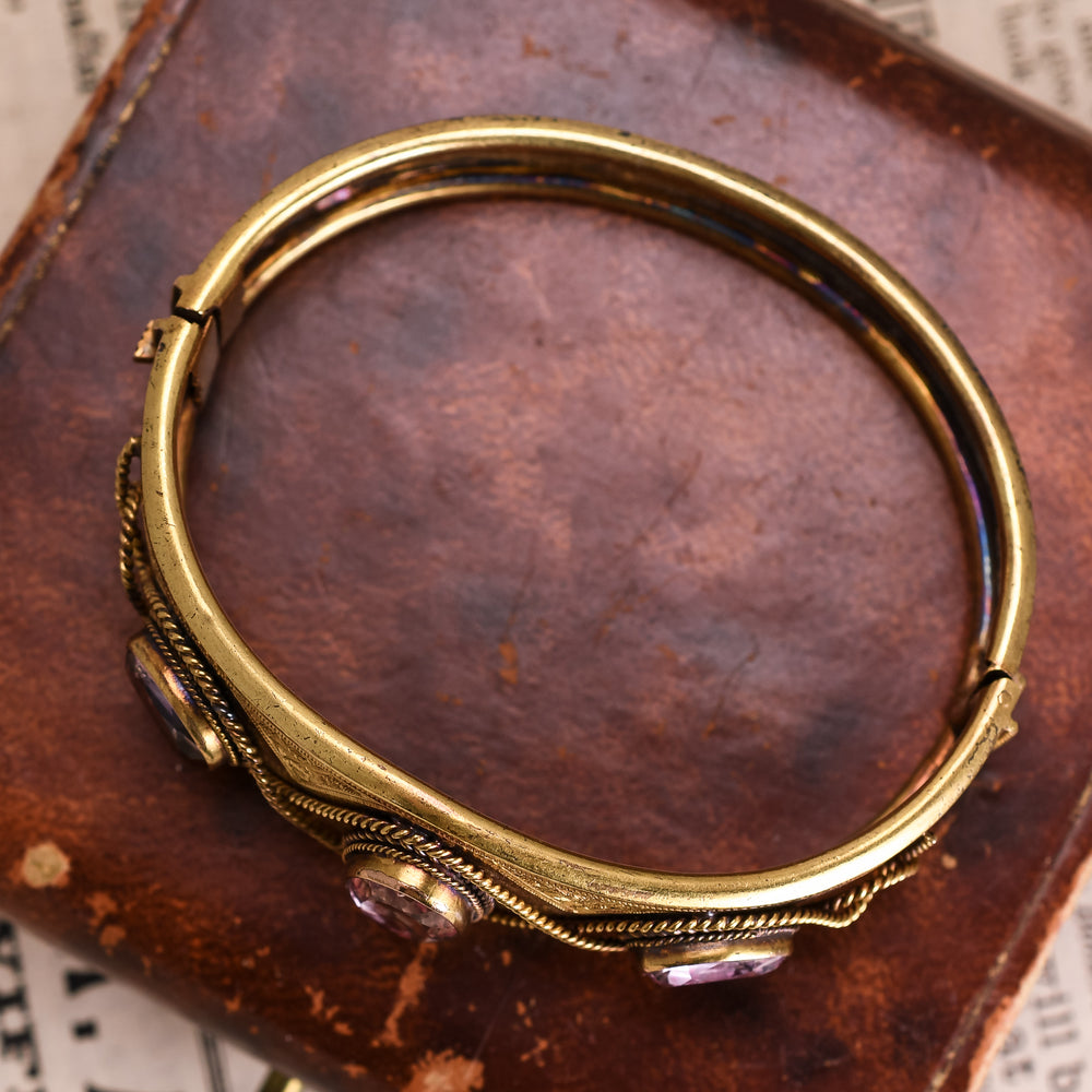 Early Victorian Amethyst Bangle