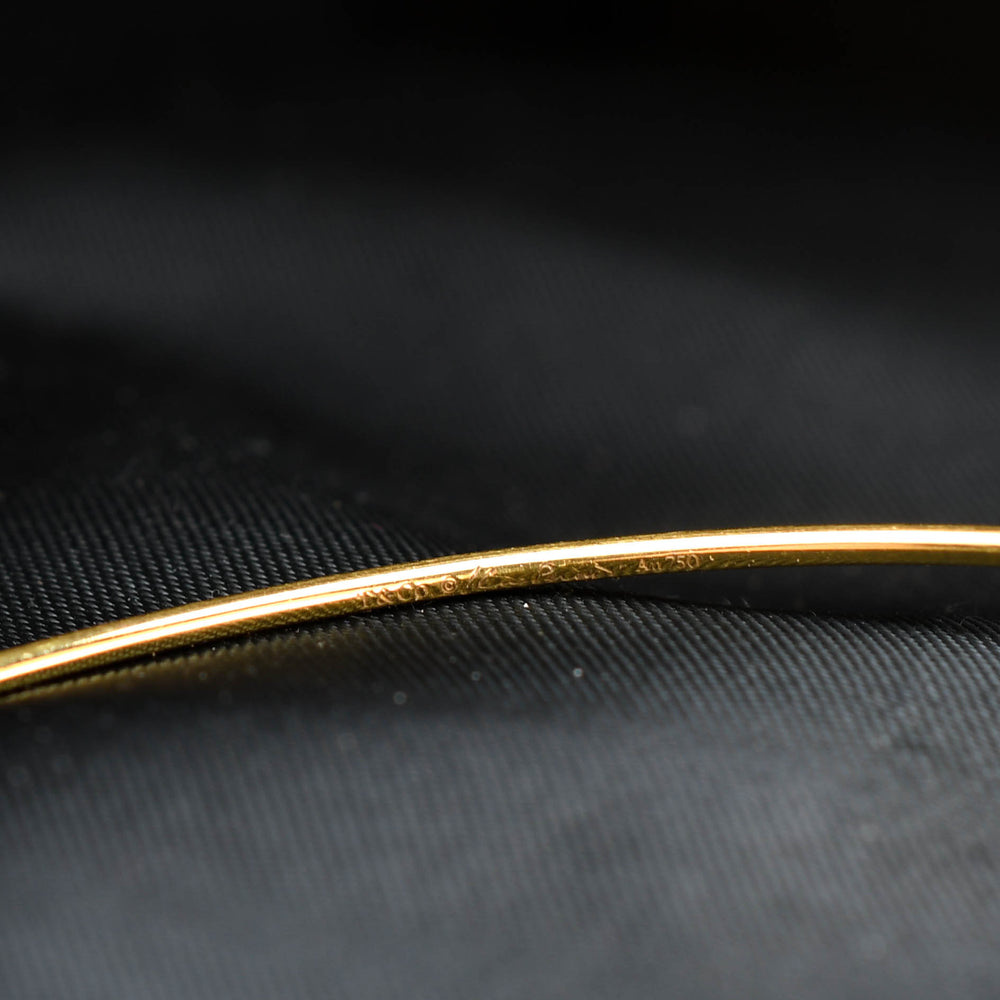 Tiffany & Co 18k Gold Diamond Torque Bangle