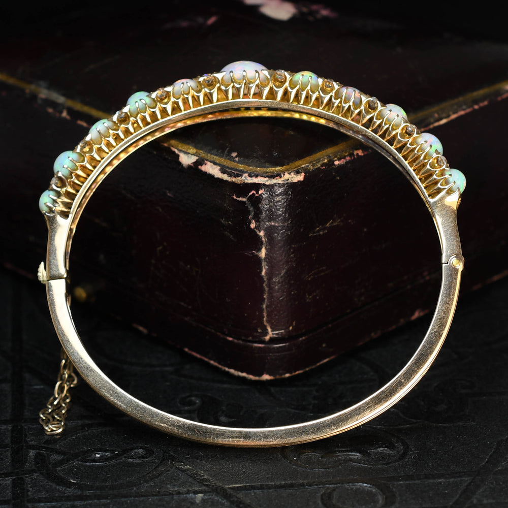 Victorian Opal & Diamond Bangle