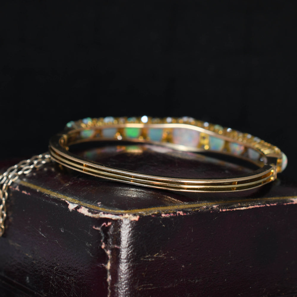 Victorian Opal & Diamond Bangle