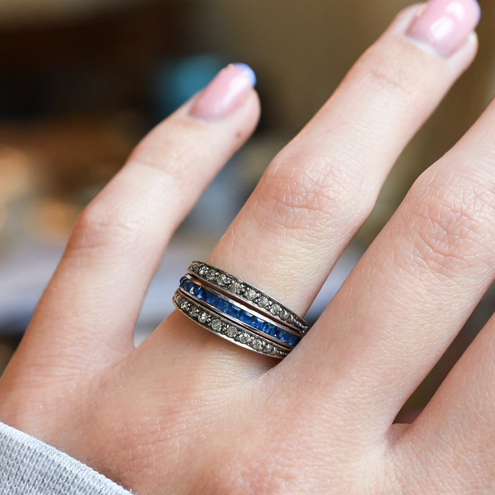 Art Deco Red, White & Blue Paste