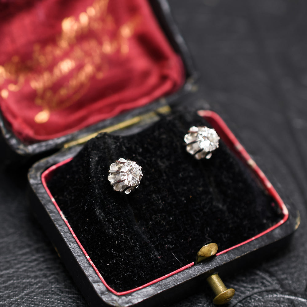 1930's Diamond Stud Earrings