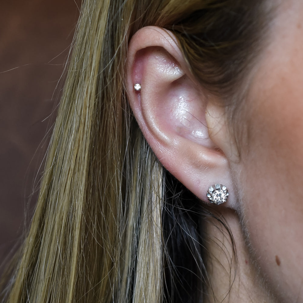 1930's Diamond Stud Earrings