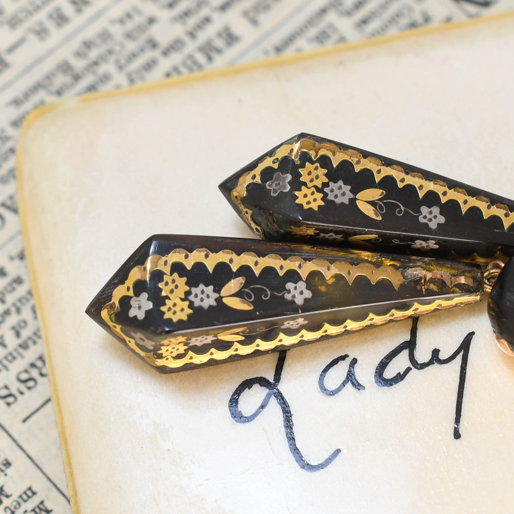 Victorian Shell Drop Earrings