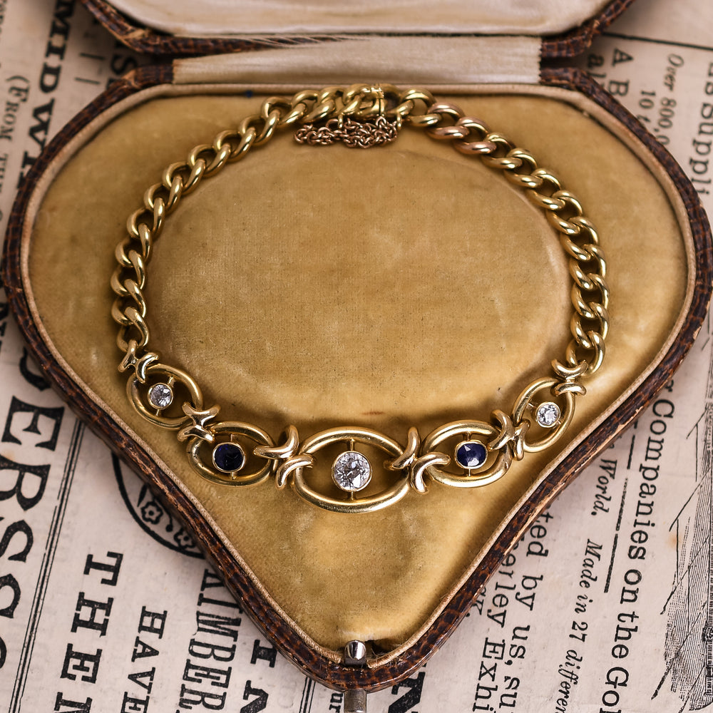 Victorian Sapphire & Diamond Bracelet