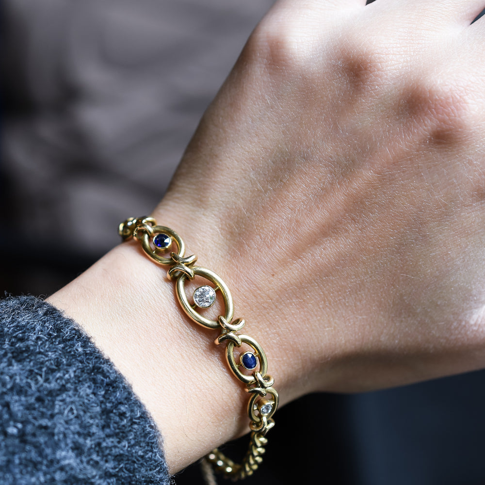 Victorian Sapphire & Diamond Bracelet