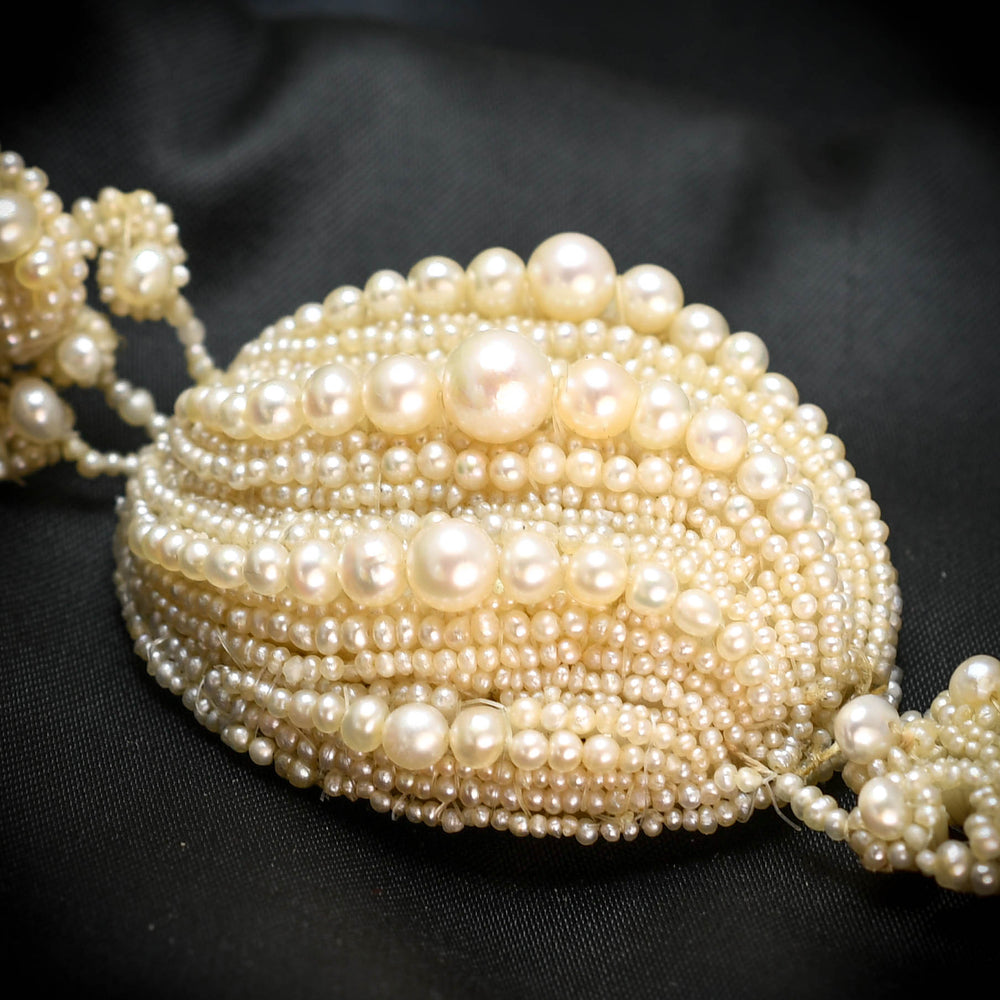 Georgian Boxed Woven Pearl Trompe L'oeil Locket