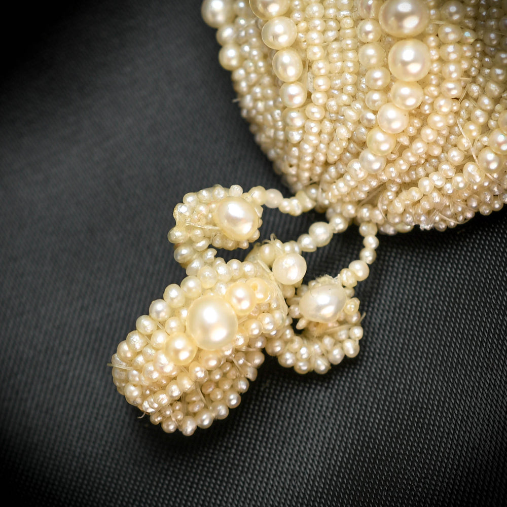 Georgian Boxed Woven Pearl Trompe L'oeil Locket