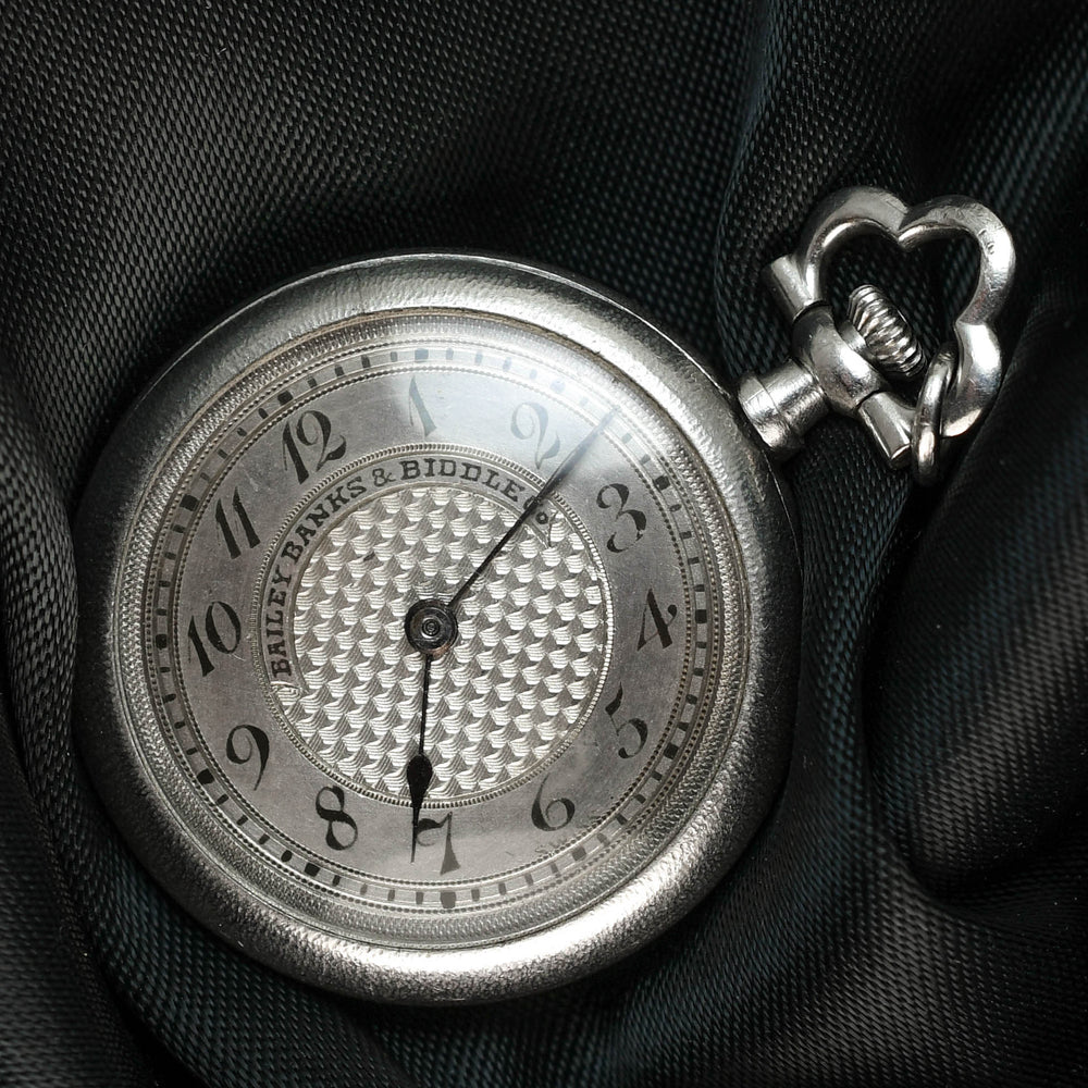 Edwardian Diamond Platinum Pocket Watch by Bailey, Banks & Biddle Co