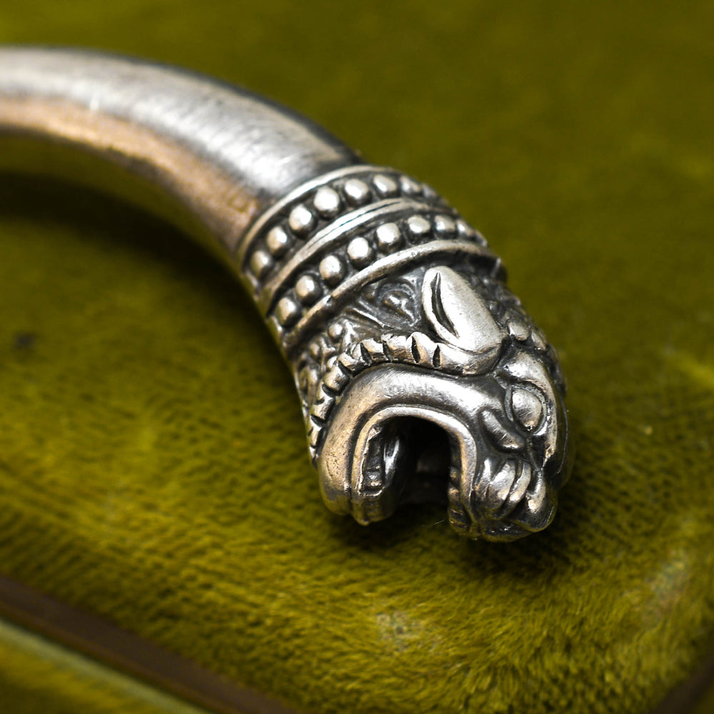 1940's French Gargoyle Silver Torque Bangle