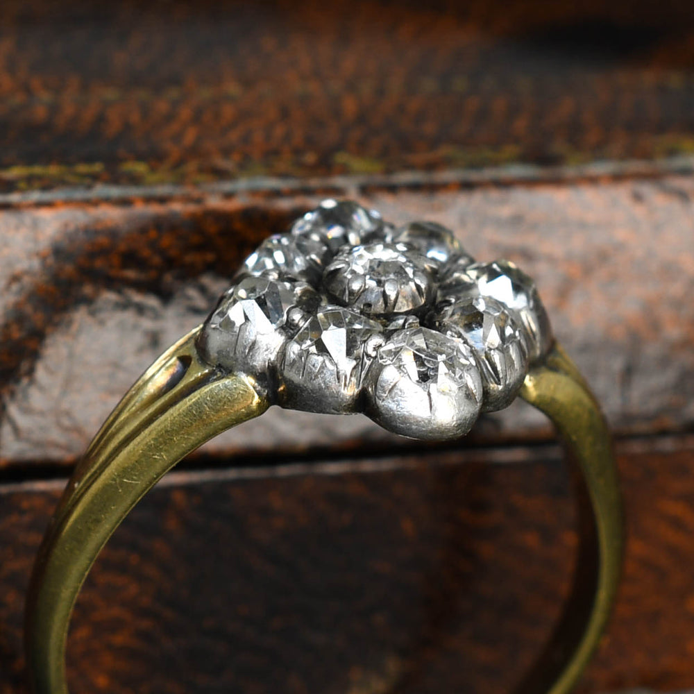Georgian Diamond Cluster Ring