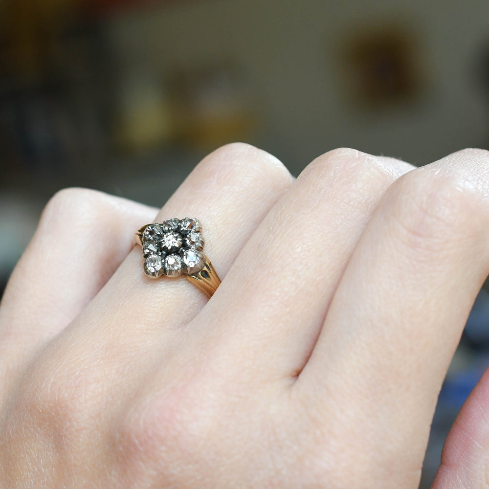 Georgian Diamond Cluster Ring
