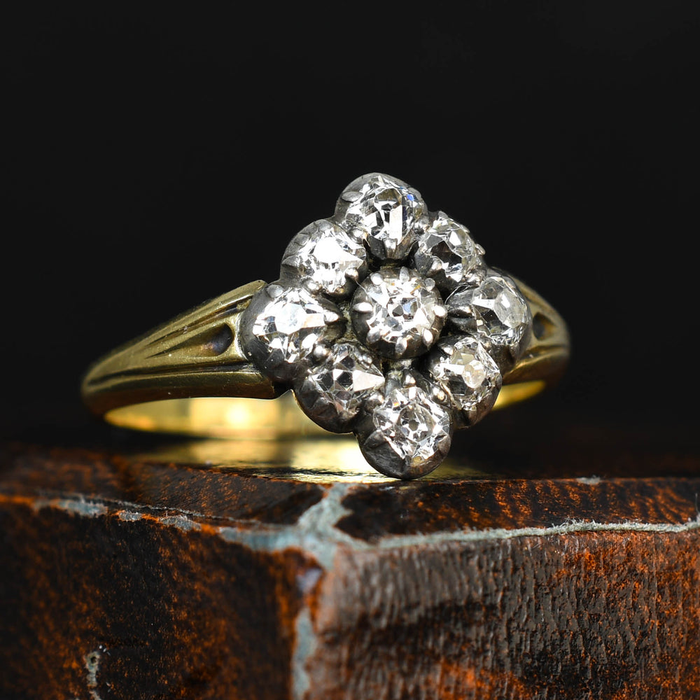 Georgian Diamond Cluster Ring