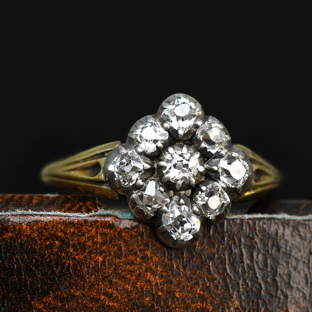 Georgian Diamond Cluster Ring