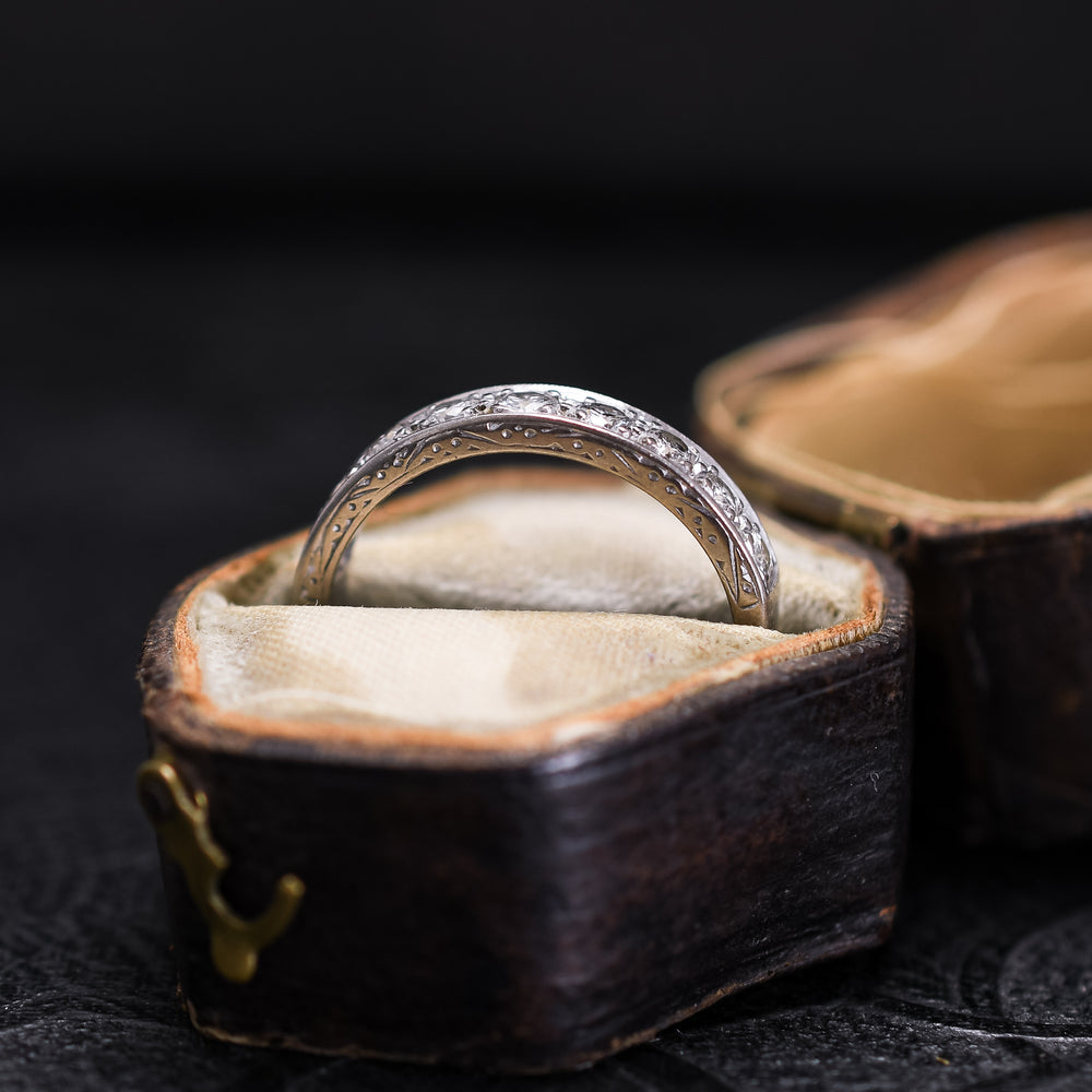 Art Deco Diamond Half Eternity Ring