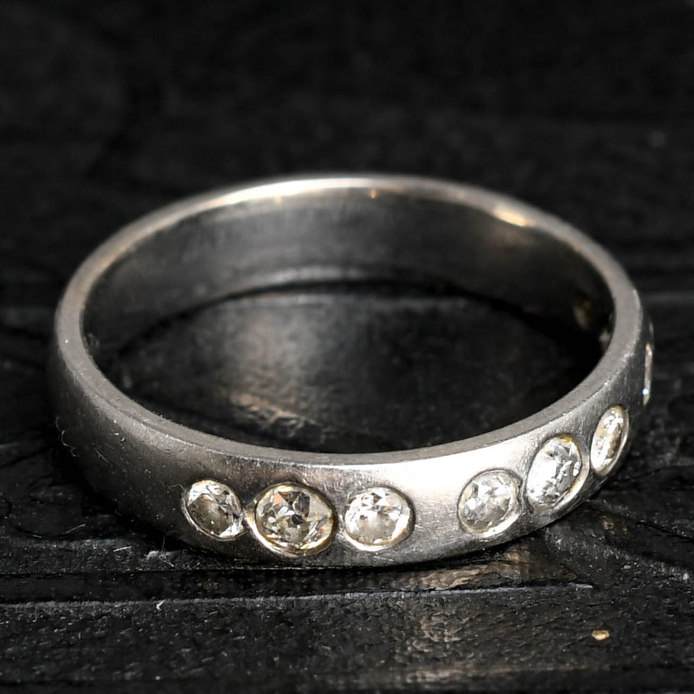 Vintage Platinum Diamond Band Ring