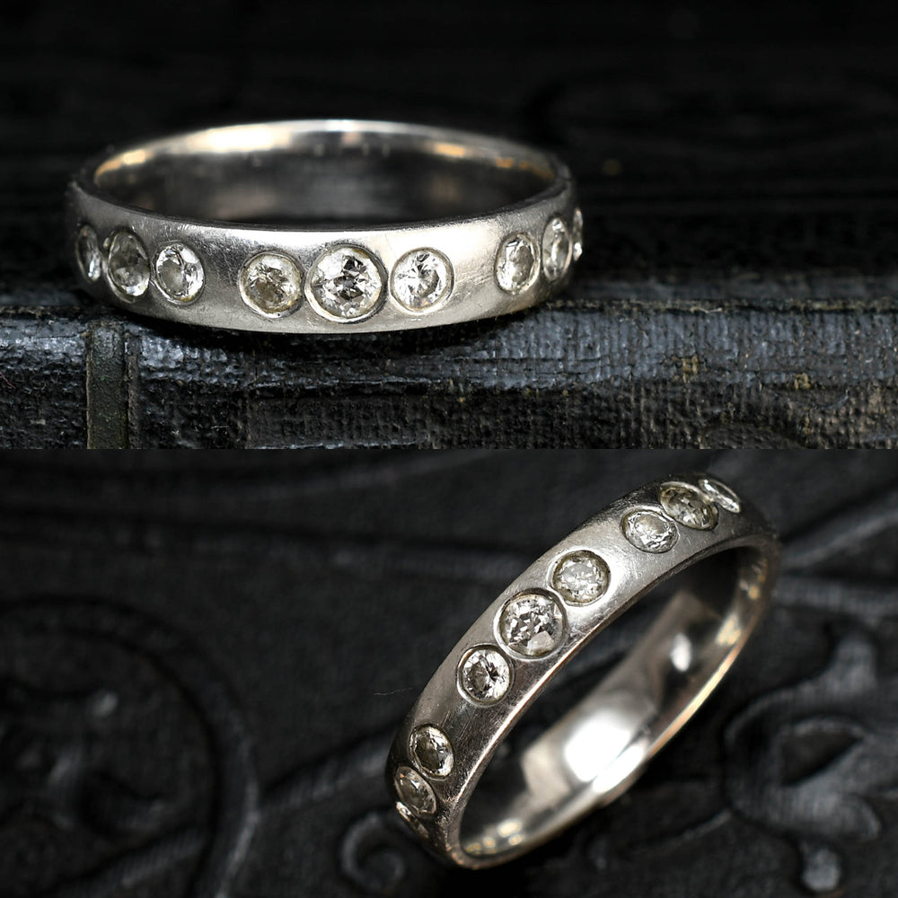 Vintage Platinum Diamond Band Ring