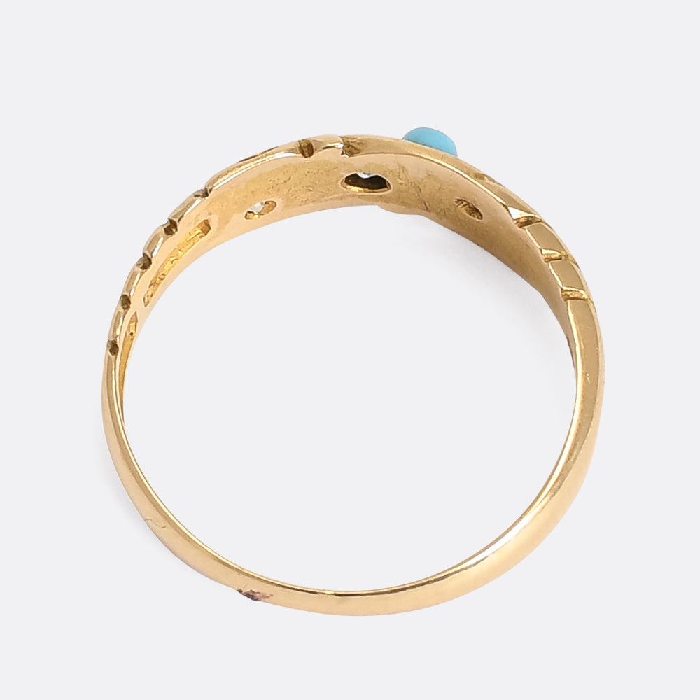 Late Victorian Turquoise & Diamond Ring