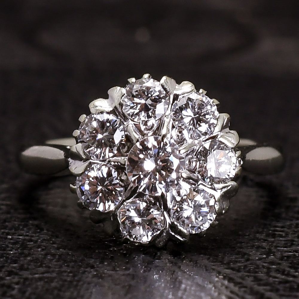 Art Deco Diamond Cluster Ring