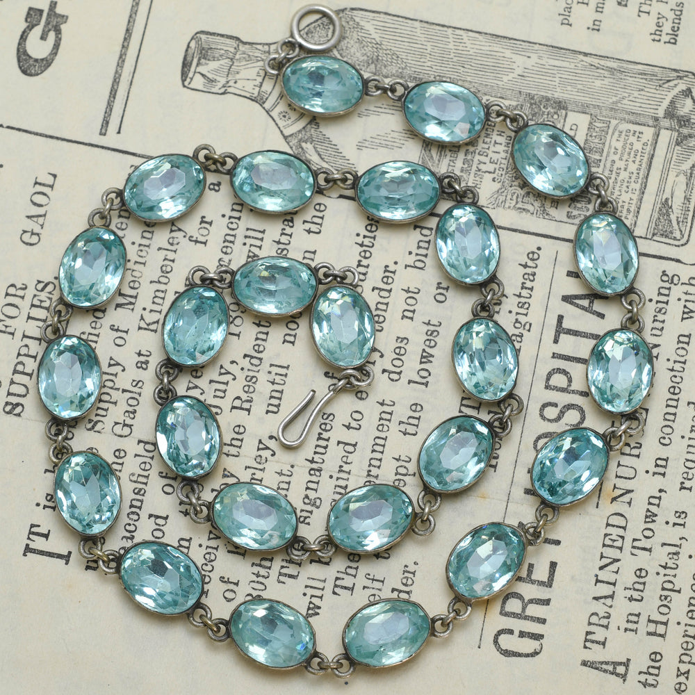Victorian Turquoise Paste Rivière Necklace