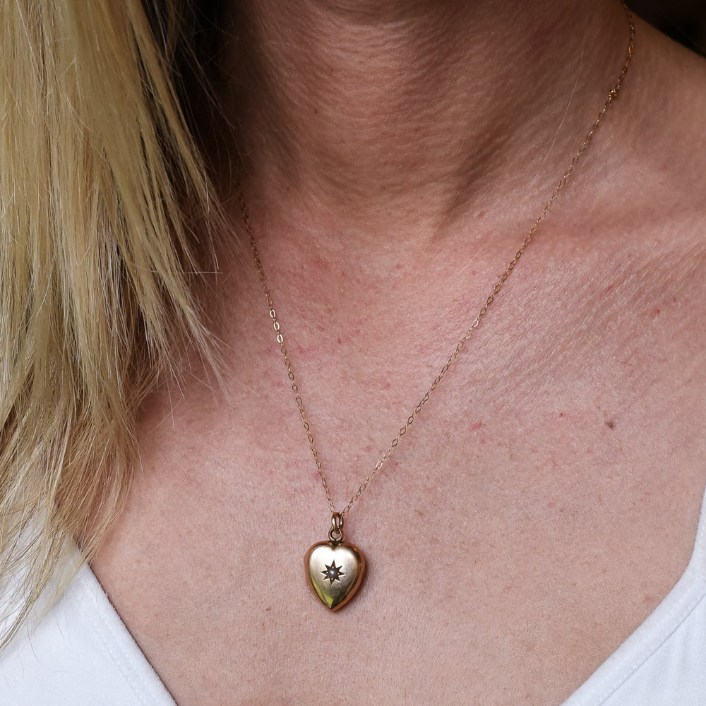 Victorian Pearl Heart Locket Pendant