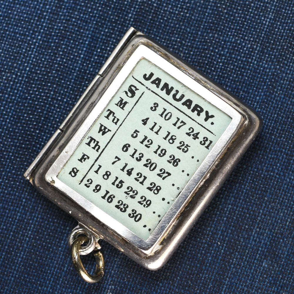 Edwardian Silver Calendar Envelope Locket