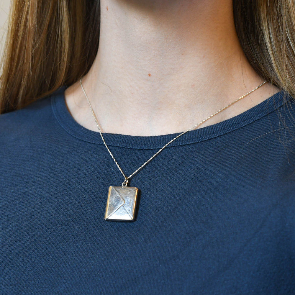 Edwardian Silver Calendar Envelope Locket
