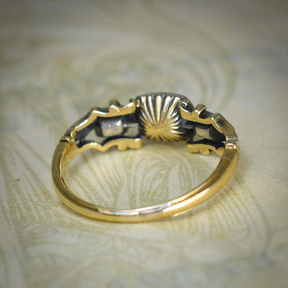 Georgian 3-Stone Rose Cut Diamond Ring