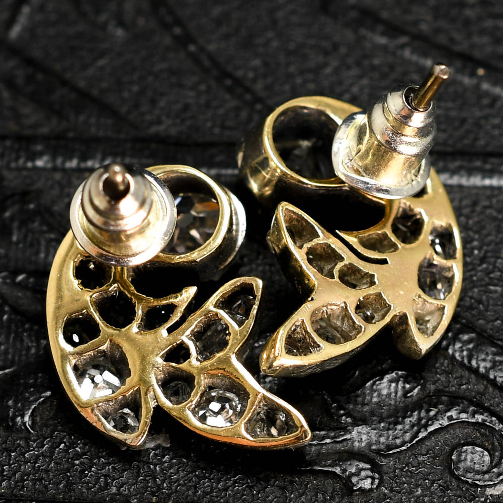 Victorian Diamond Cornucopia Earrings