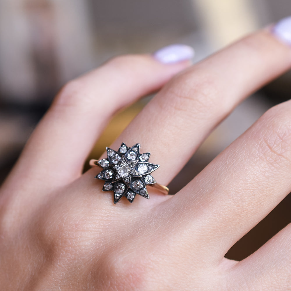 Victorian Diamond Star Ring