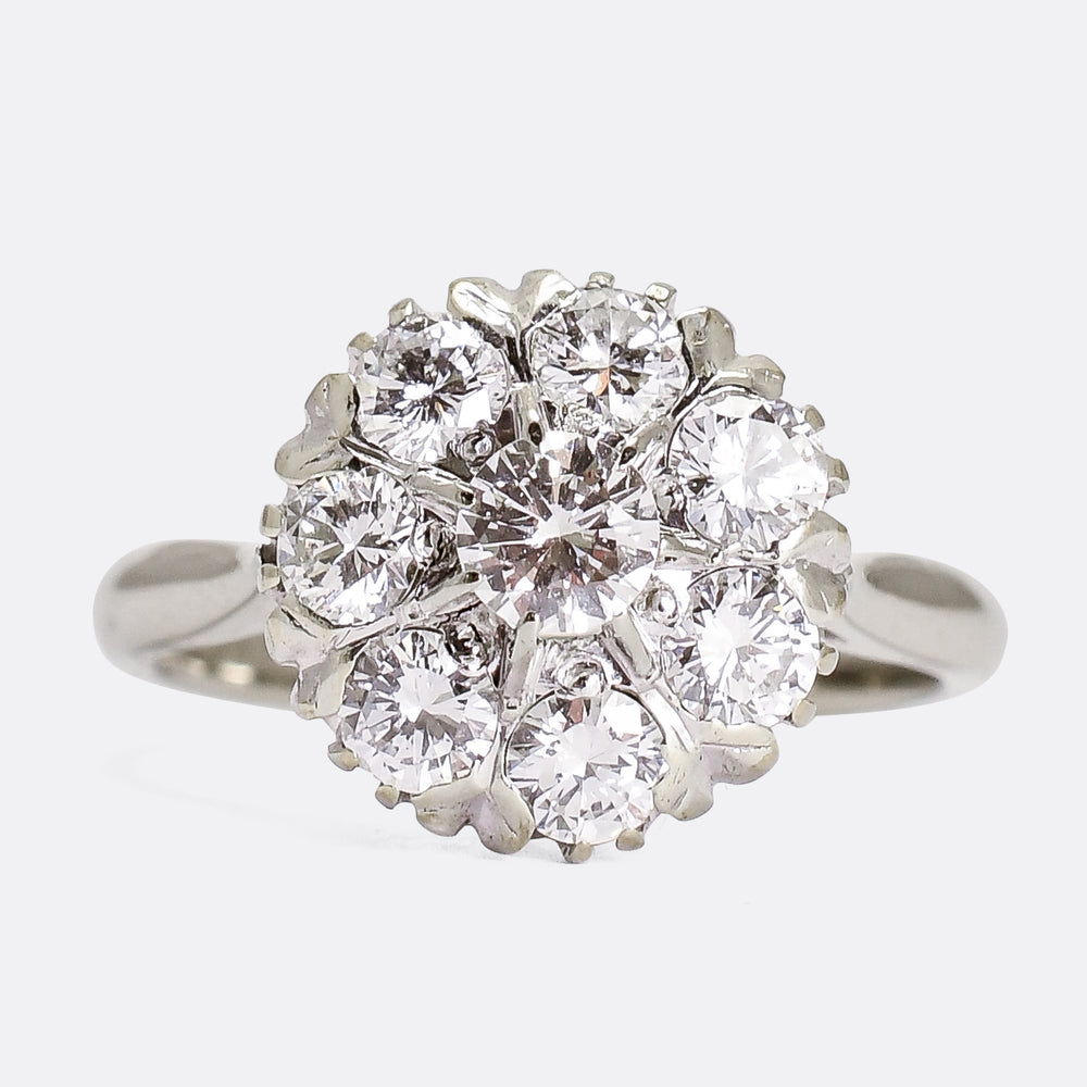 Art Deco Diamond Cluster Ring