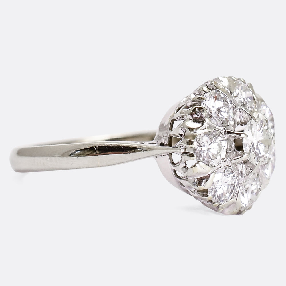 Art Deco Diamond Cluster Ring