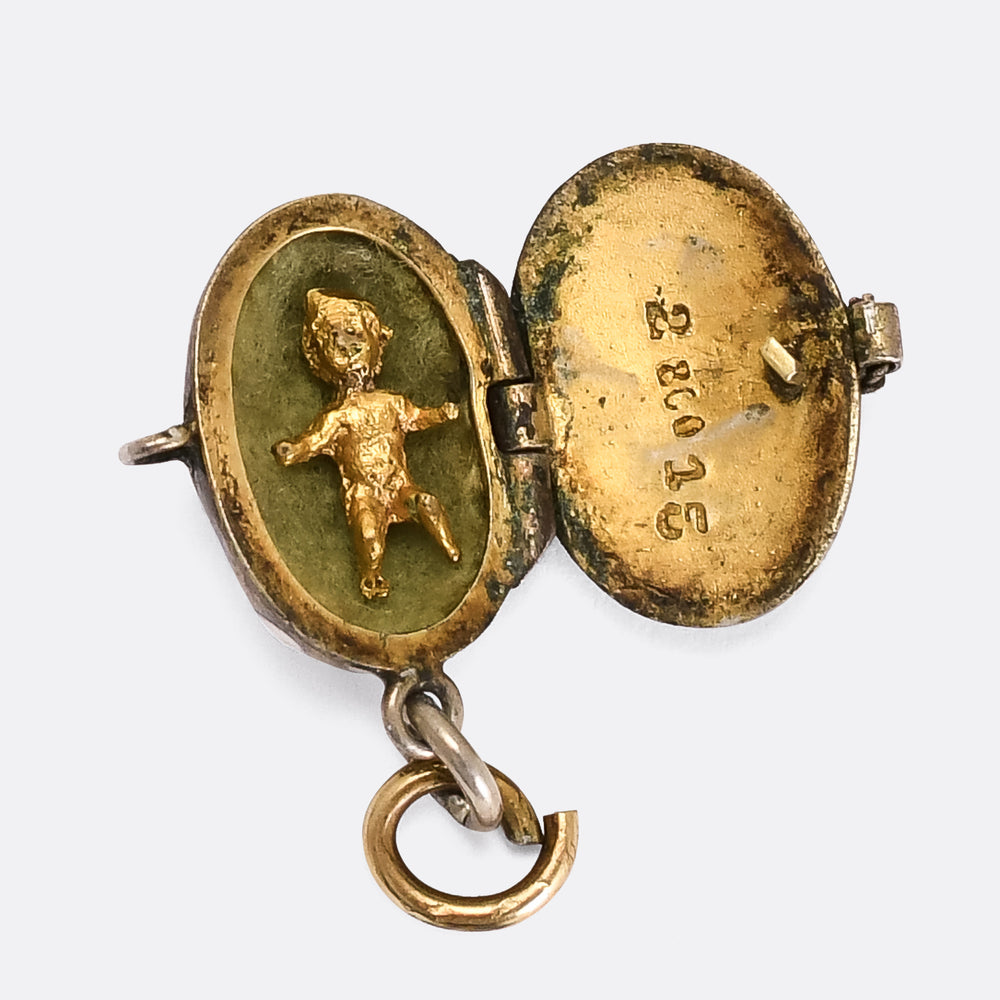 Egyptian Revival Moses Basket Charm