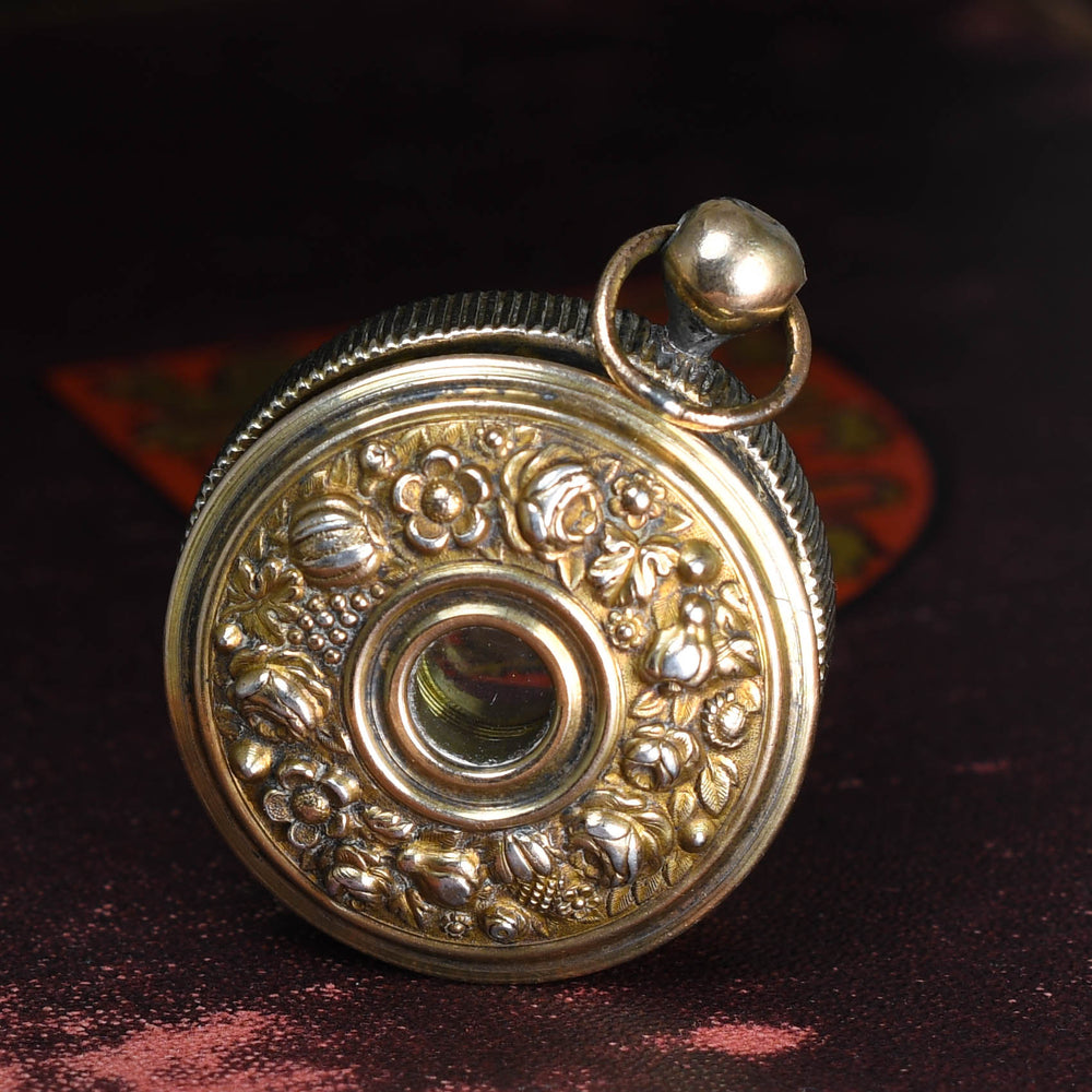 Georgian Floral Silver Magnifying Loupe