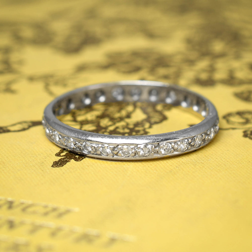 Slim Art Deco Diamond Eternity Ring