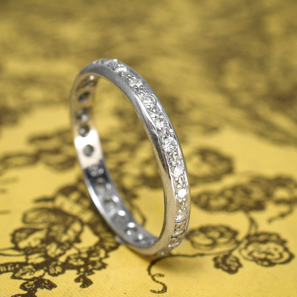 Slim Art Deco Diamond Eternity Ring