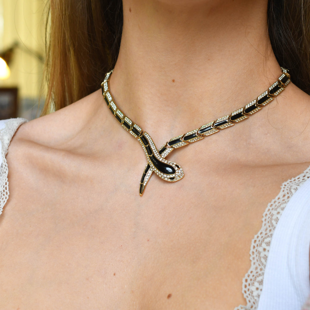 Vintage Costume Snake Necklace by Attwood & Sawyer