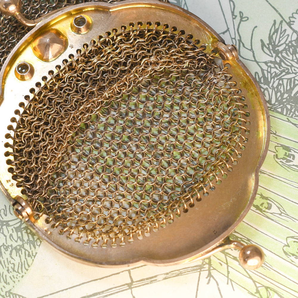 High Victorian Ruby & Diamond Miser's Purse