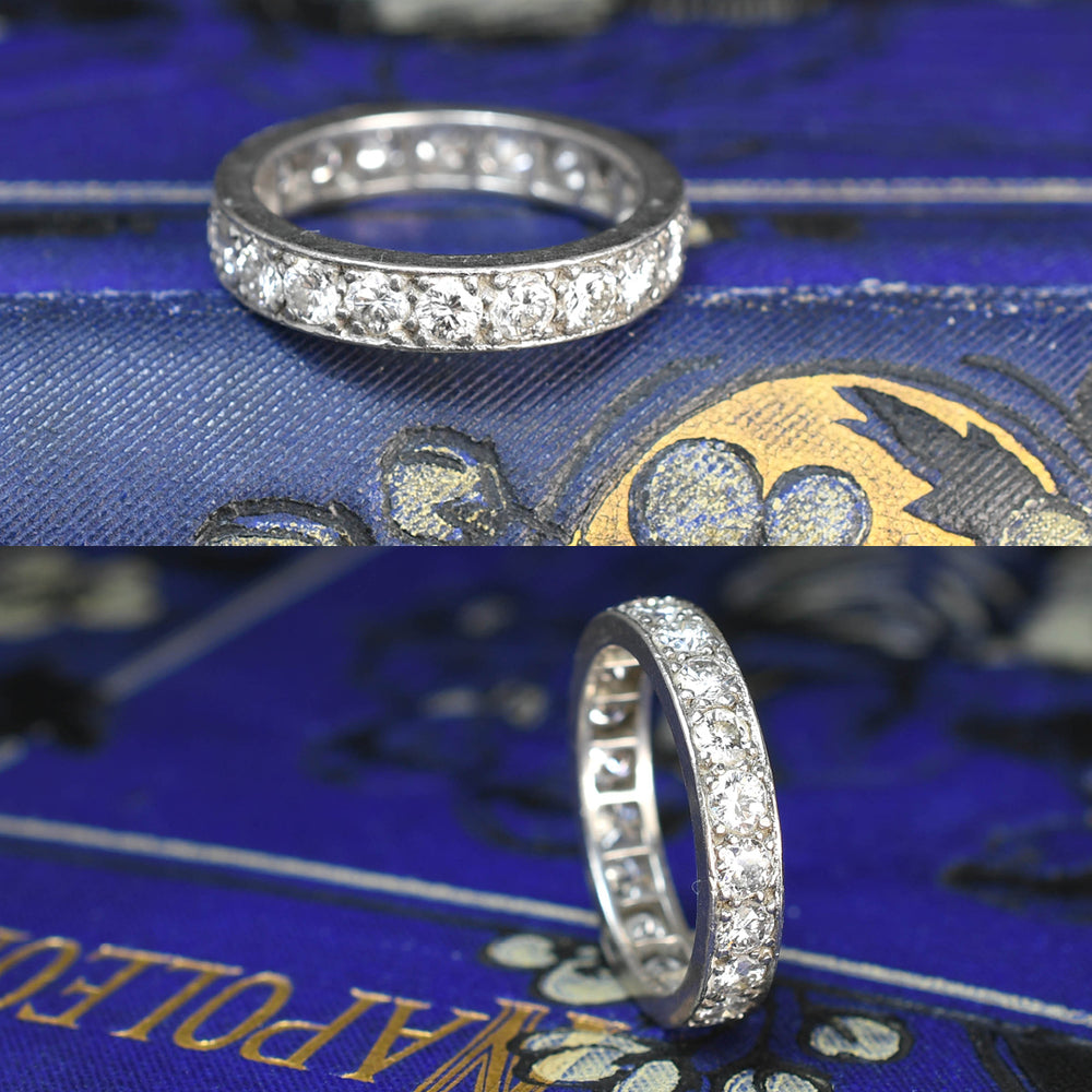 Art Deco 2ct Diamond Platinum Eternity Ring